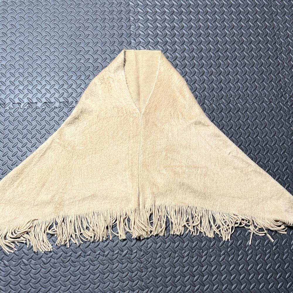 NWT Tan Fringed Poncho